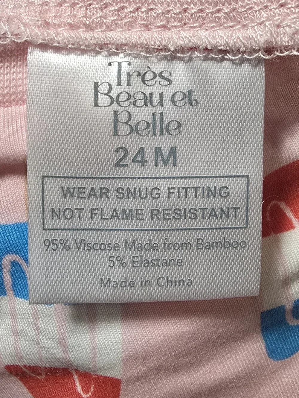 Très Beau et Belle Pink Popsicle Bamboo Kids Pajama Set